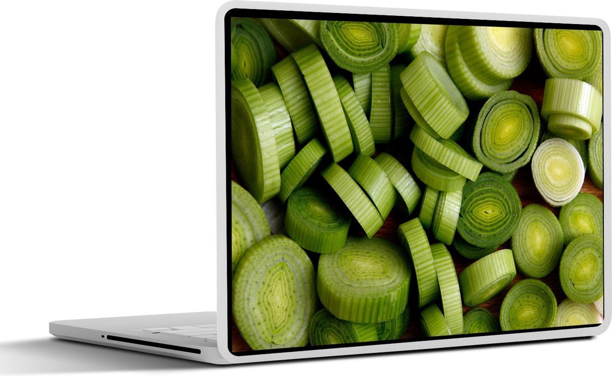 Laptop sticker - 10.1 inch - Afbeelding van gesneden prei