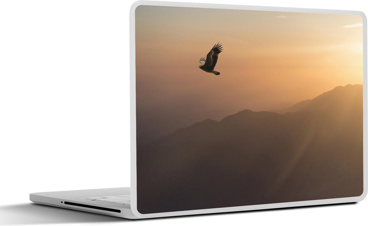 Laptop sticker - 10.1 inch - Adelaar bij zonsondergang