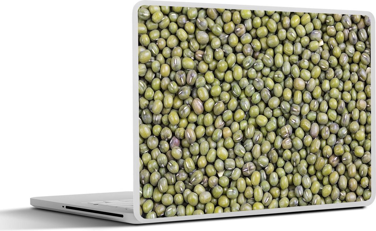 Laptop sticker - 10.1 inch - Afbeelding volledig gevuld met groene mungbonen