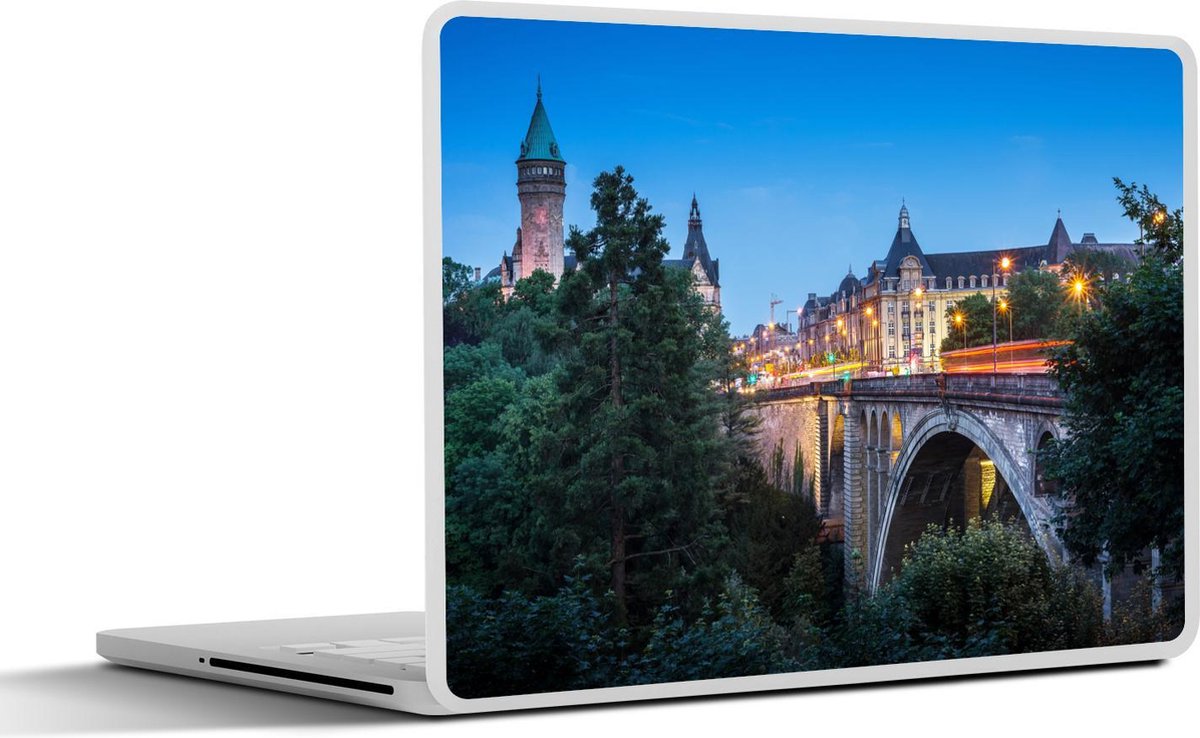 Laptop sticker - 10.1 inch - Adolfsbrug in de schemering