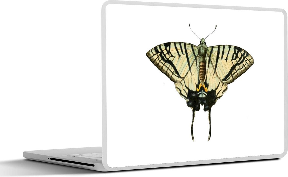 Laptop sticker - 10.1 inch - Illustratie van een Papilio rutulus vlinder