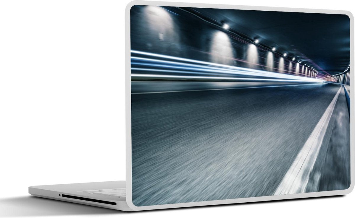 Laptop sticker - 10.1 inch - Afbeelding van een donkere tunnel in het Aziatische Shanghai