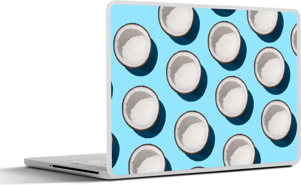 Laptop sticker - 10.1 inch - Illustratie van een patroon halve kokosnoten
