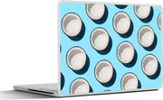 Laptop sticker - 10.1 inch - Illustratie van een patroon halve kokosnoten