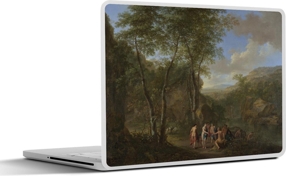 Laptop sticker - 10.1 inch - A landscape with the judgement of Paris - Schilderij van Jan Both
