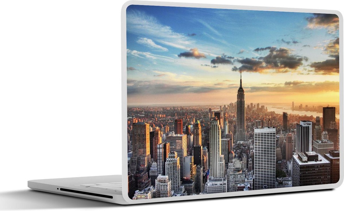 Laptop sticker - 10.1 inch - Indrukwekkende lucht boven het Empire State Building in Amerika