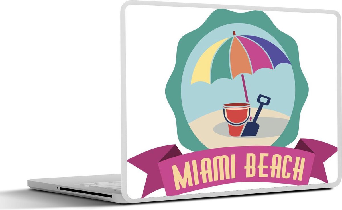 Laptop sticker - 10.1 inch - Illustratie van Miami Beach
