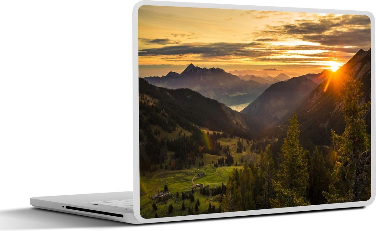 Laptop sticker - 10.1 inch - Alpen - Berg - Zon