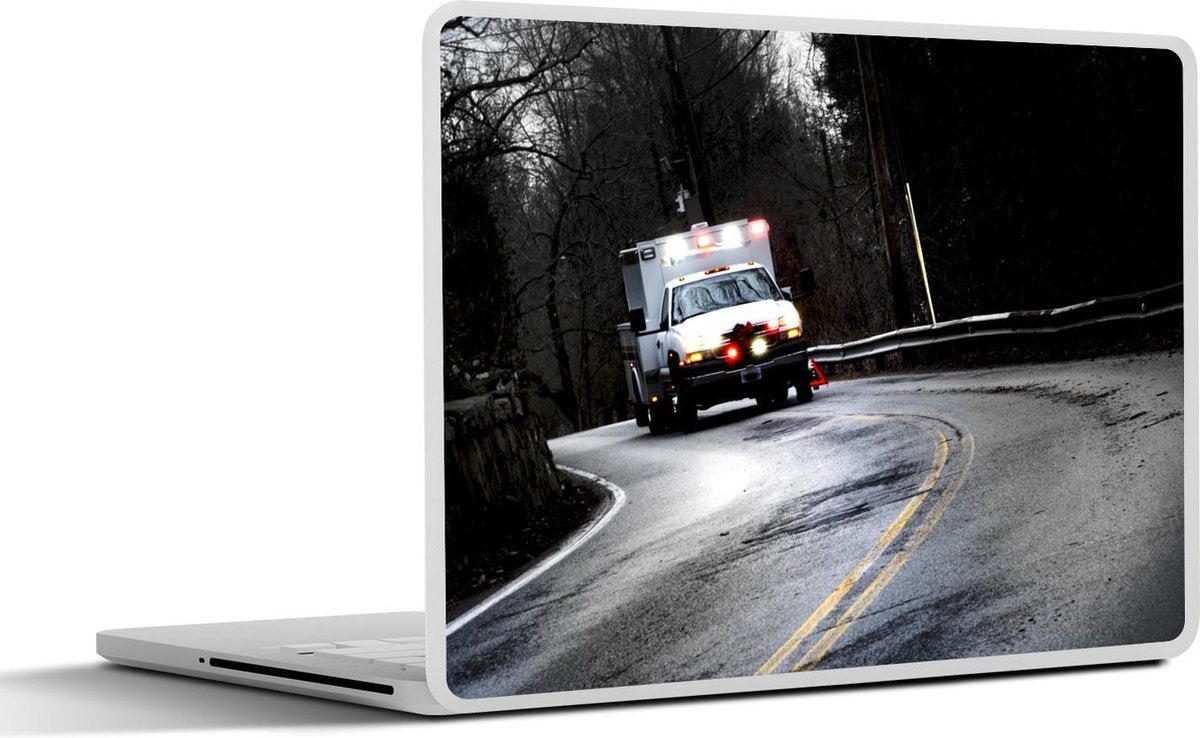 Laptop sticker - 10.1 inch - Ambulance op weg naar een ongeluk