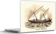 Laptop sticker - 10.1 inch - Illustratie van een schip nabij Bombay