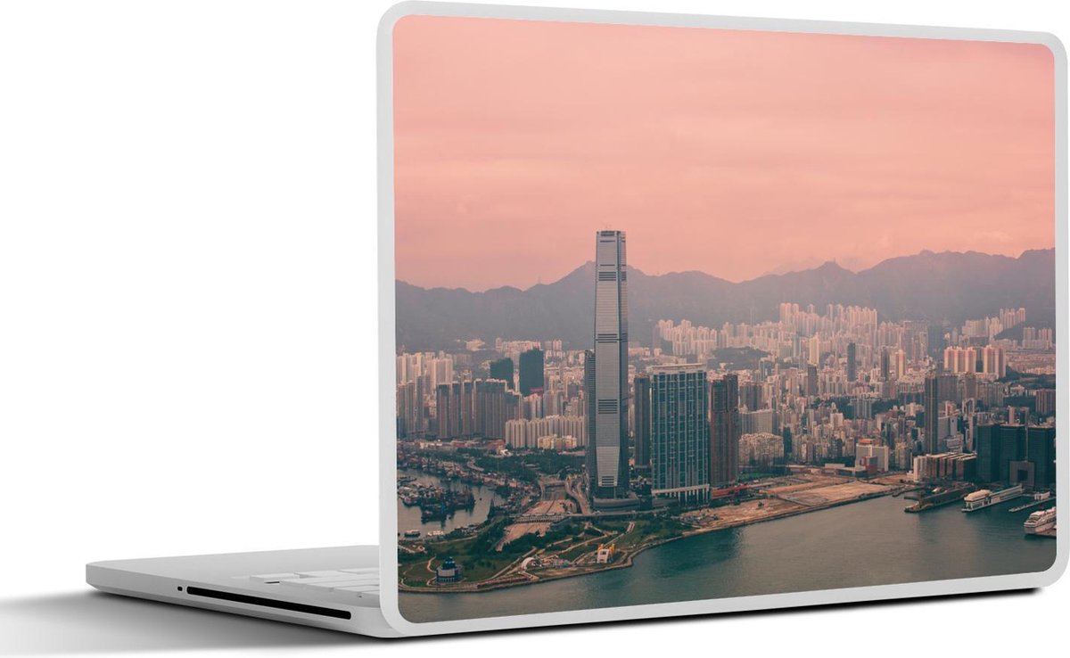 Laptop sticker - 10.1 inch - International Commerce Centre in Hongkong in de avond