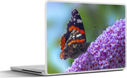 Laptop sticker - 10.1 inch - Admiraalvlinder op een vlinderstruik