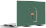 Laptop sticker - 10.1 inch - Abstract blad op een kaart