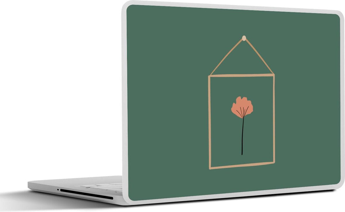 Laptop sticker - 10.1 inch - Abstract blad op een kaart