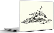 Laptop sticker - 10.1 inch - Illustratie van een engel met een trompet