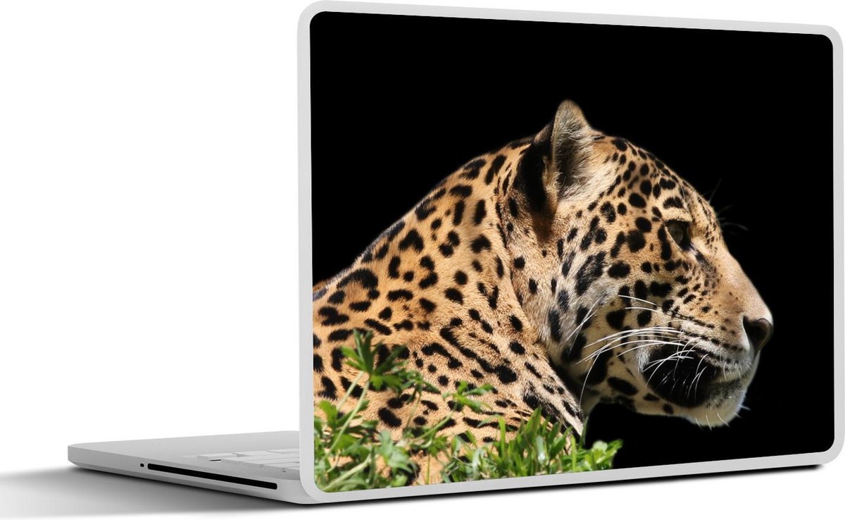 Laptop sticker - 10.1 inch - Jaguar - Zwart - Planten