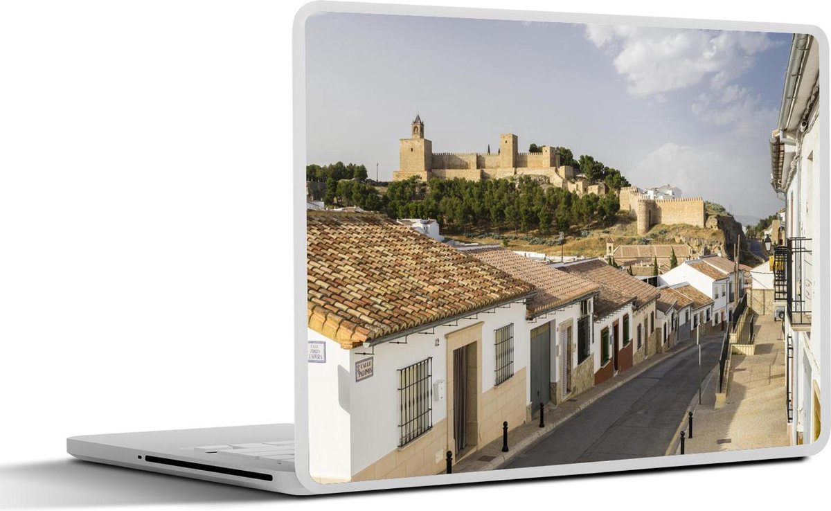 Laptop sticker - 10.1 inch - Alcazaba Antequera vanaf de straat gezien