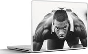 Laptop sticker - 10.1 inch -  een gespierde hardloper
