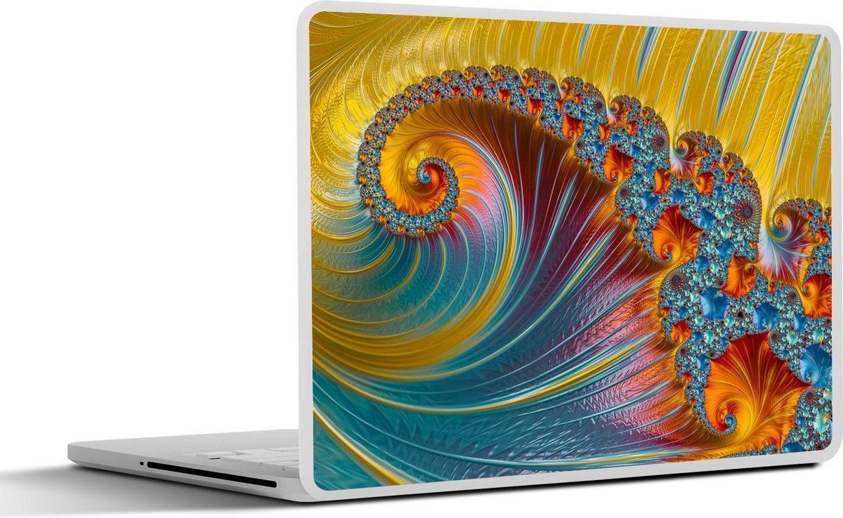 Laptop sticker - 10.1 inch - Abstracte fractaal van een schelp