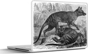 Laptop sticker - 10.1 inch - Illustratie van twee Buidelwolven