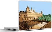 Laptop sticker - 10.1 inch - Illustratie van El Escorial in Madrid in Spanje