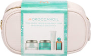 Moroccanoil Body Travel Kit Body Peeling 50ml Combo: Body Buff 50 Ml + Body Soufflé 45 Ml + Hand Cream 20 Ml + Treatment Oil 15 Ml + Cosmetic Bag