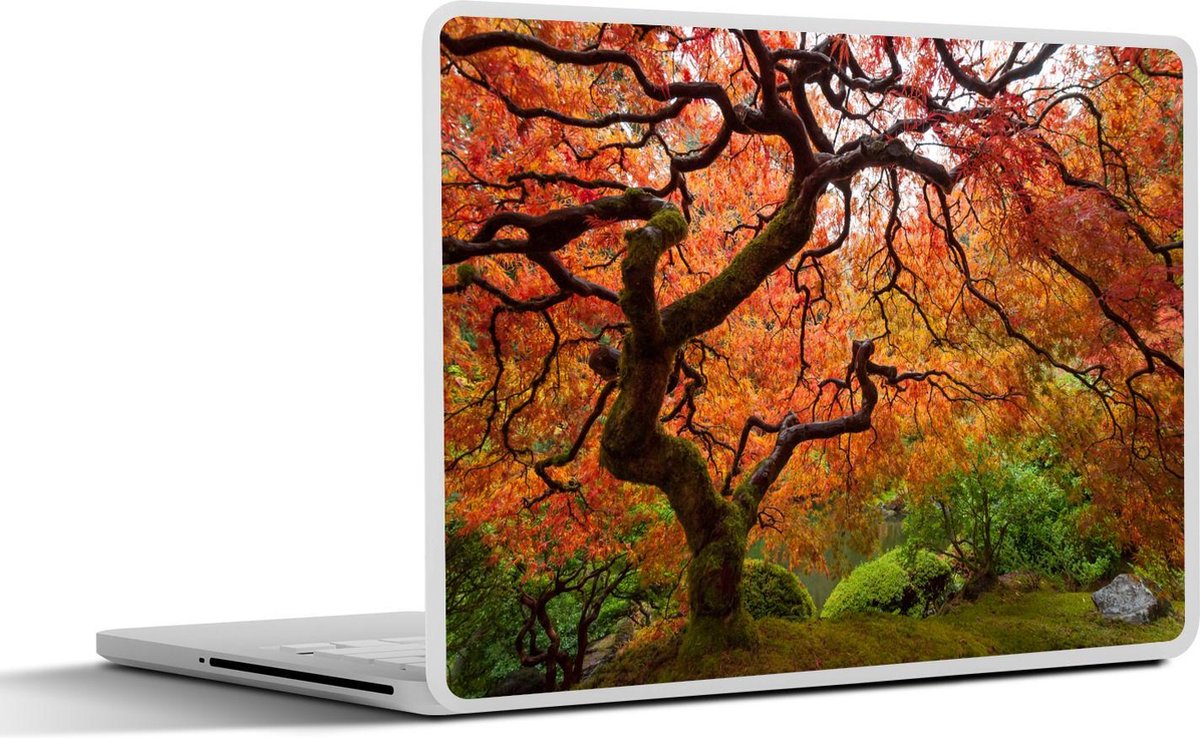 Laptop sticker - 10.1 inch - Afbeelding van een Japanse esdoorn