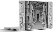 Laptop sticker - 10.1 inch - Interieur van de Tempel van Ramses II bij Abu Simbel in Egypte in zwart-wit