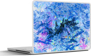 Laptop sticker - 10.1 inch - Abstracte blauwe varens