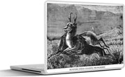 Laptop sticker - 10.1 inch - Illustratie van een rennende gaffelbok