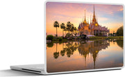 Laptop sticker - 10.1 inch - A beautiful temple in reflection in twilight 
