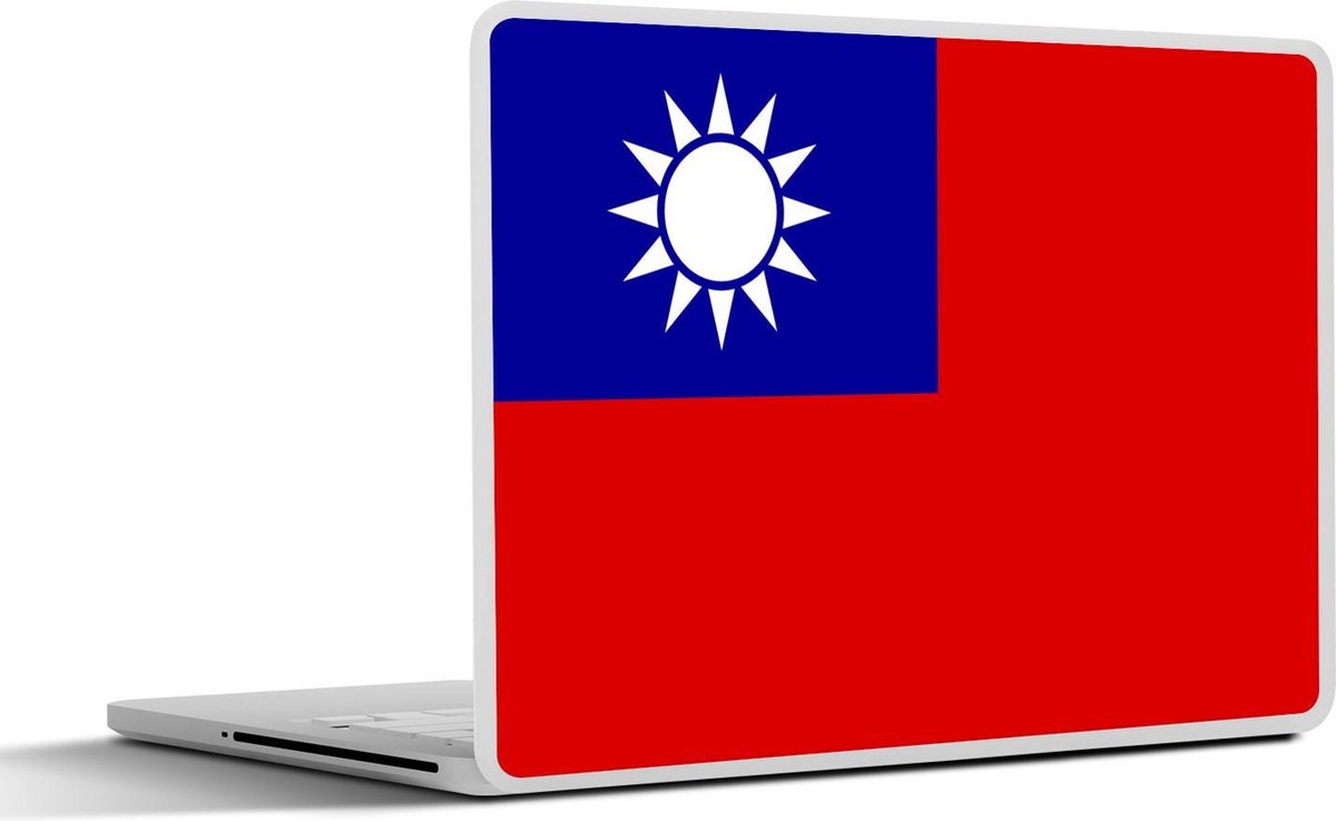 Laptop sticker - 10.1 inch - Illustratie vlag van Taiwan