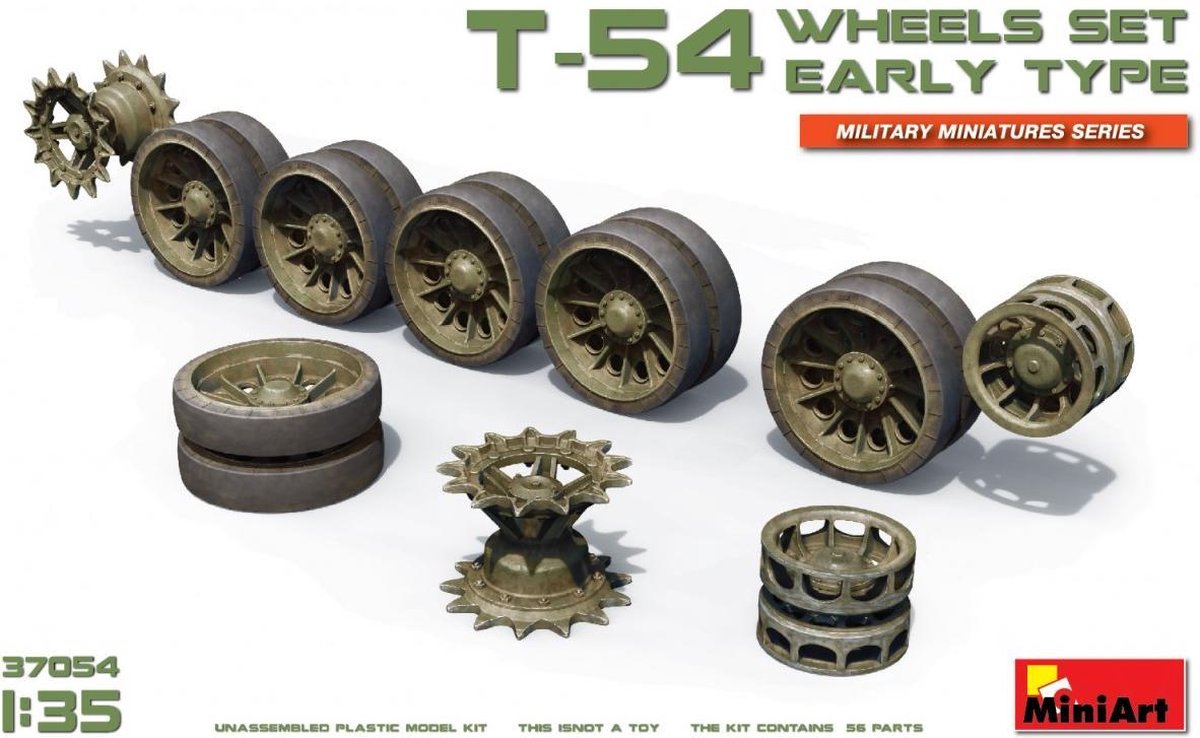 Miniart - T-54 Wheels Set. Early Type (Min37054)