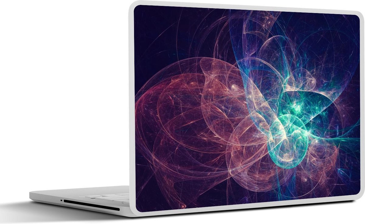 Laptop sticker - 10.1 inch - Abstract lichteffect van een heelal kleurige illustratie