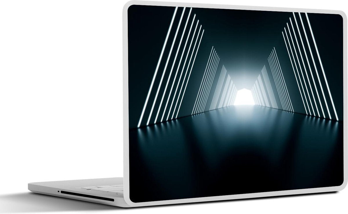 Laptop sticker - 10.1 inch - 3d achtergrond met een tunnel