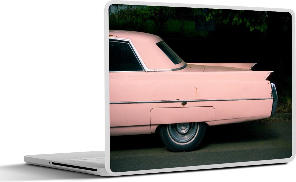 Laptop sticker - 10.1 inch - Achterkant van klassieke auto