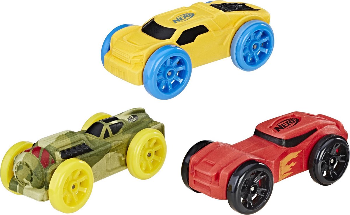 NERF Nitro Schuimauto's 3 stuks - geel