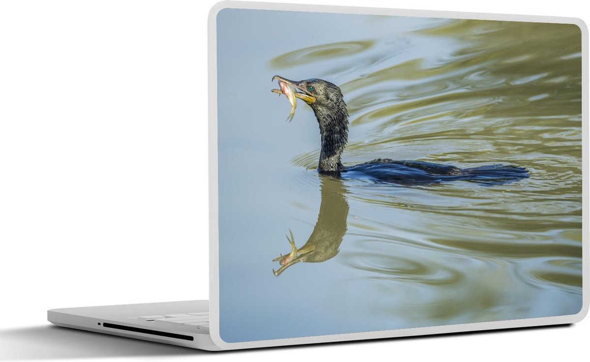 Laptop sticker - 10.1 inch - Aalscholver met prooi