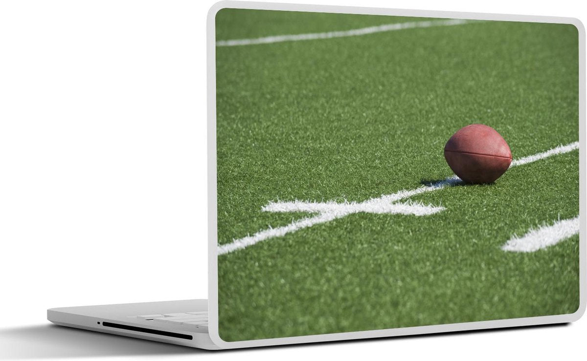 Laptop sticker - 10.1 inch - American Football op een groen veld