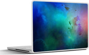 Laptop sticker - 10.1 inch - Abstract werk gemaakt met waterverf met donkere blauwe en groene kleuren