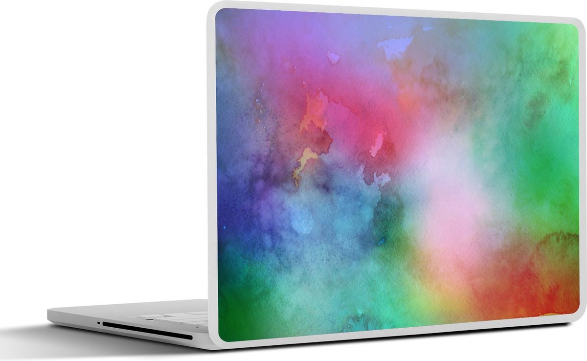 Laptop sticker - 10.1 inch - Abstract werk gemaakt van waterverf met een explosie van kleur