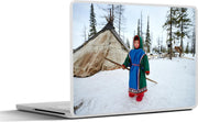 Laptop sticker - 10.1 inch - Inheemse jongen in traditionele kleding