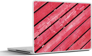 Laptop sticker - 10.1 inch - Achtergrond van rode planken