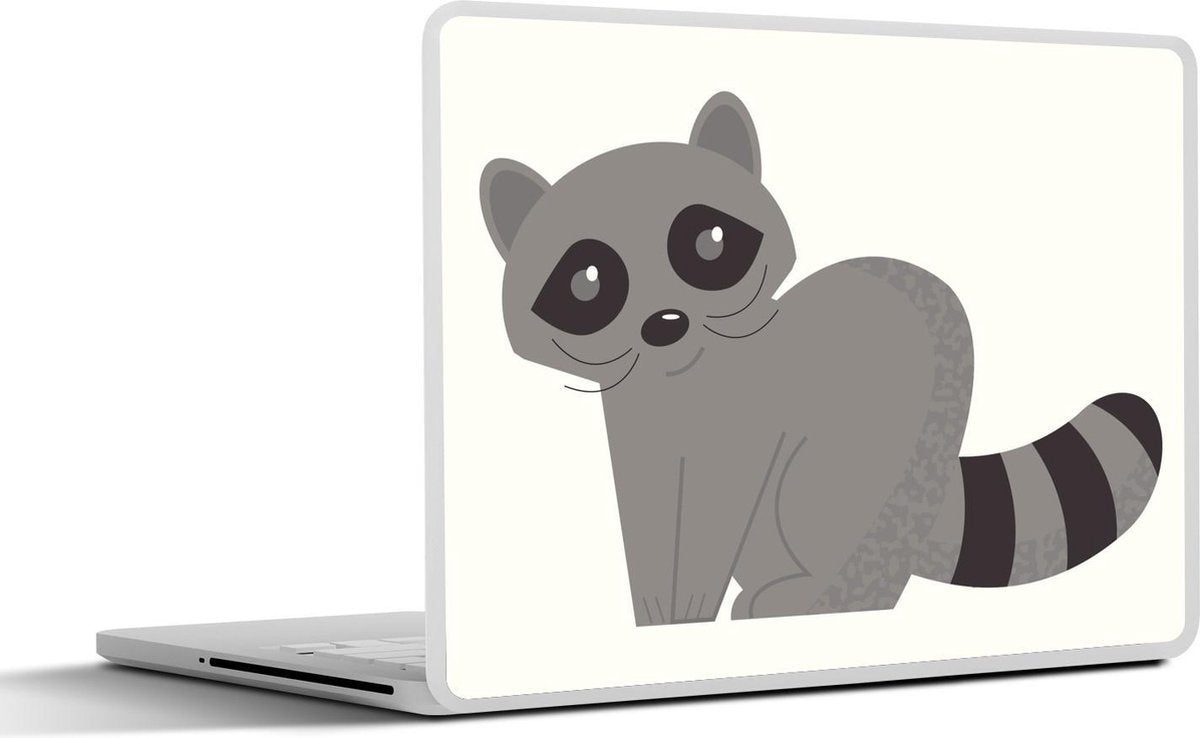 Laptop sticker - 10.1 inch - Illustratie van een wasbeer