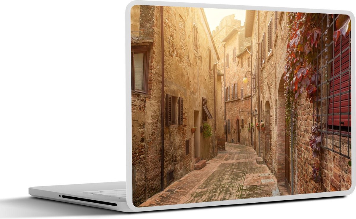 Laptop sticker - 10.1 inch - Italiaanse straat in Toscane