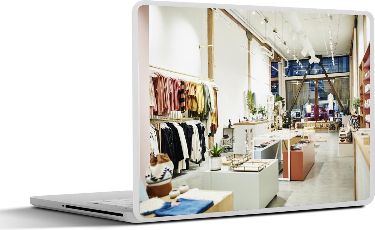 Laptop sticker - 10.1 inch - Interieur van een kledingwinkel