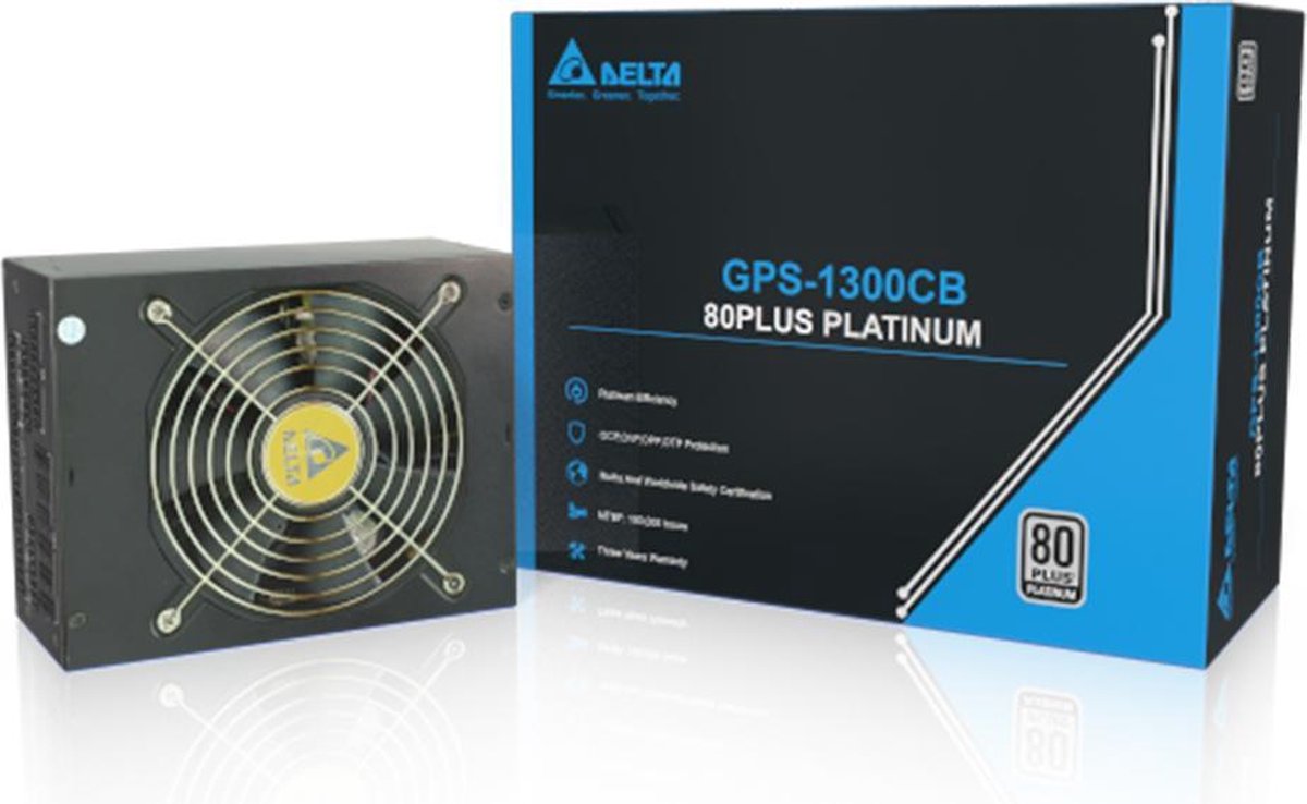 Delta - Interne voeding - PC Voeding - PSU ATX Platinum 1300 Watt gaming power supply