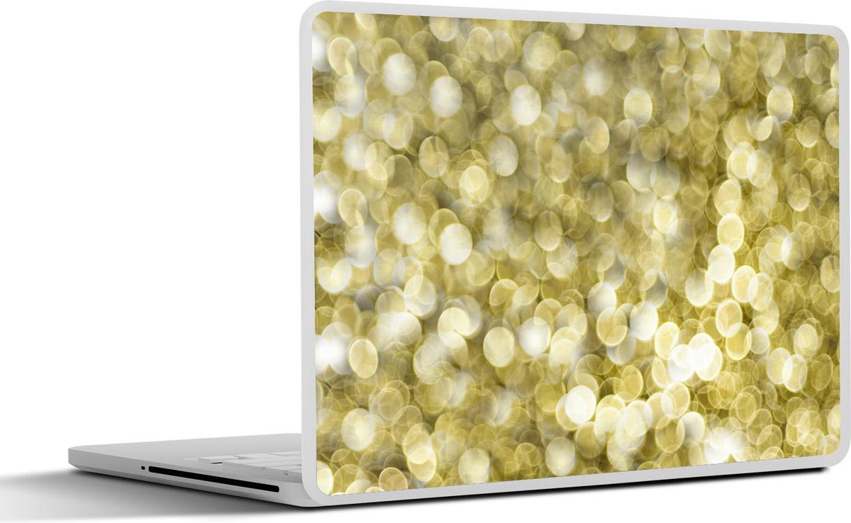 Laptop sticker - 10.1 inch - Afbeelding gevuld met gouden luchtbellen