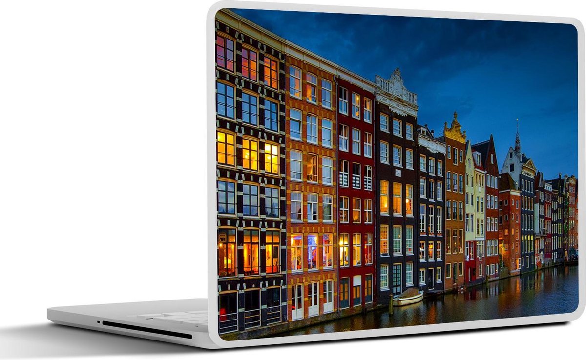 Laptop sticker - 10.1 inch - Amsterdam - Water - Kleurrijk