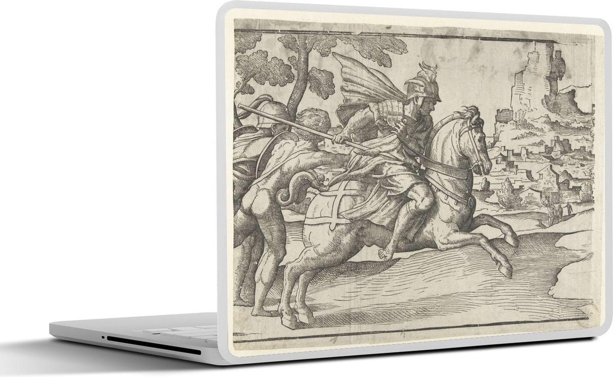 Laptop sticker - 10.1 inch - Jager te paard - Schilderij van Jan van Scorel